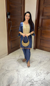 Denim lace coord set